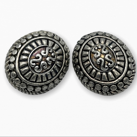 Vintage Silver Cable Clip On Earrings - Picture 1 of 7